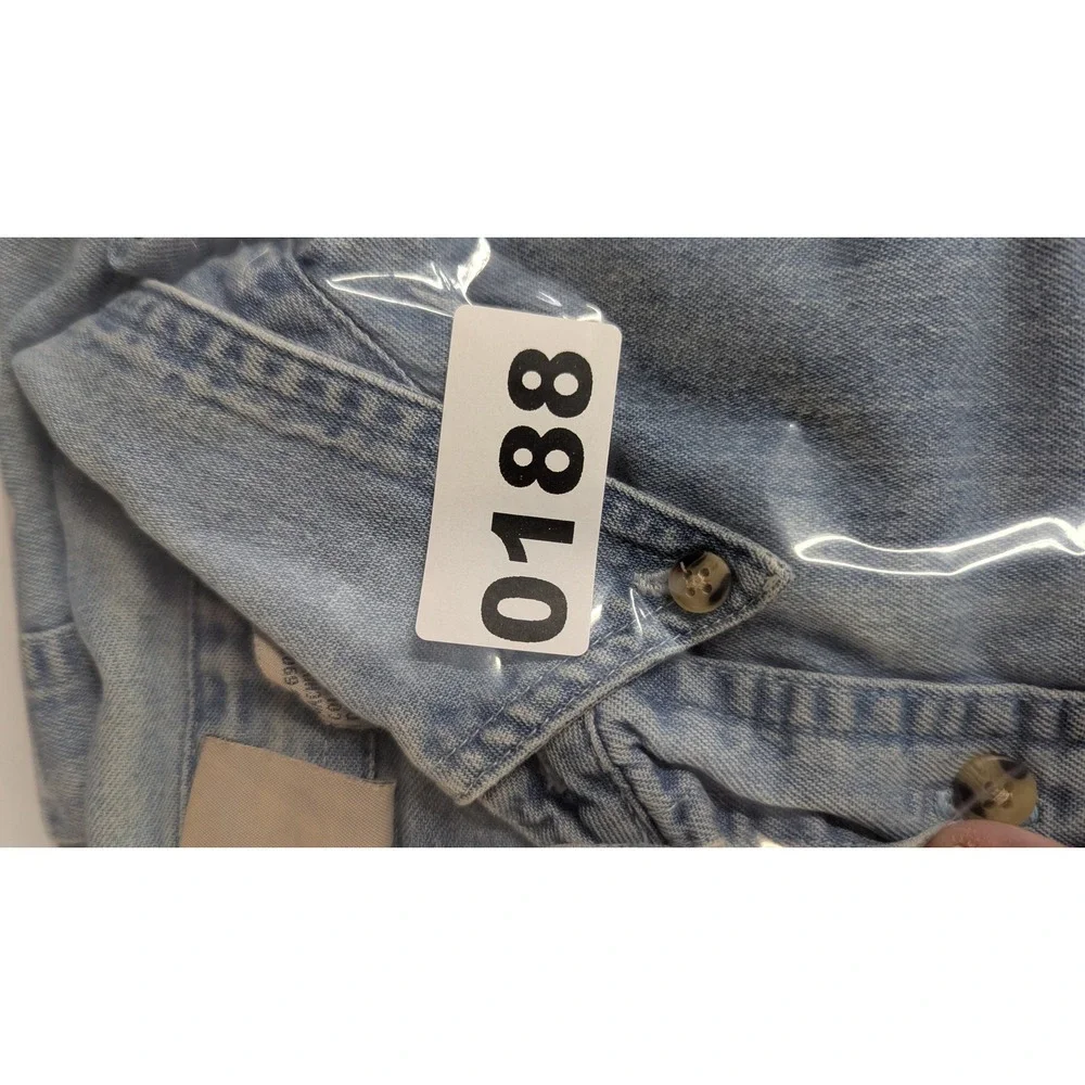 Most Wanted Mens XL Westie Dog American Flag Bandana Denim Short Sleeve Shirt - Picture 8 of 8